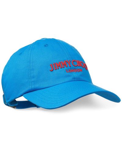 Jimmy Choo Cappello da baseball con ricamo - Blu