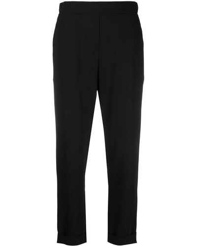 P.A.R.O.S.H. Cropped Slim-fit Trousers - Black