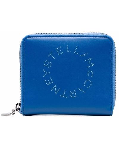 Stella McCartney ステラ ロゴ ファスナー財布 - ブルー