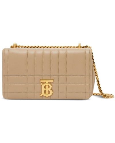 Burberry Lola Quilted Leather Bag - Natural