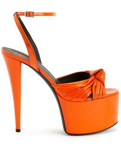 Giuseppe Zanotti Gz Aida 150mm Platform Sandals - Orange