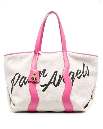 Palm Angels Shopping Bag With Logo - Pink
