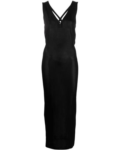 Tom Ford V-neck Knitted Dress - Black