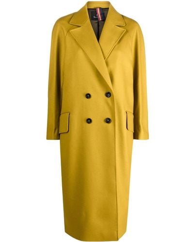 PS by Paul Smith Double-breasted Wool-blend Coat - Yellow