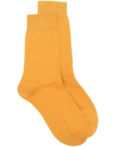 Liska Cashmere Ankle Socks - Orange
