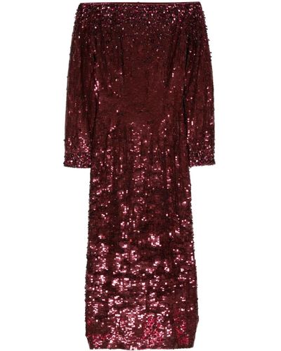 Jenny Packham Ballroom Blitz Sequin-embellished Dress - Red