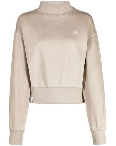 Izzue Logo-print Cotton Blend Sweatshirt - Natural