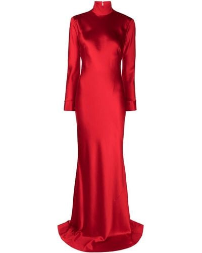 Michelle Mason Abendkleid mit offenem Rücken - Rot