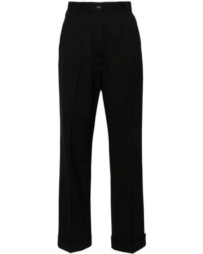 Dolce & Gabbana Tailored Virgin Wool Trousers - Black