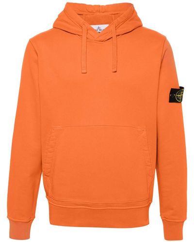 Stone Island Hooded Sweatshirt - Orange