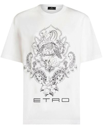 Etro T-Shirt mit grafischem Print - Weiß
