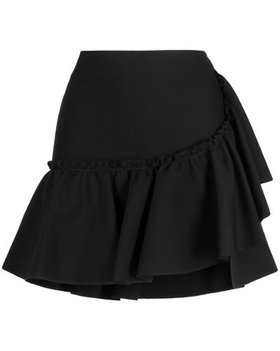MSGM Falda con cintura alta - Negro