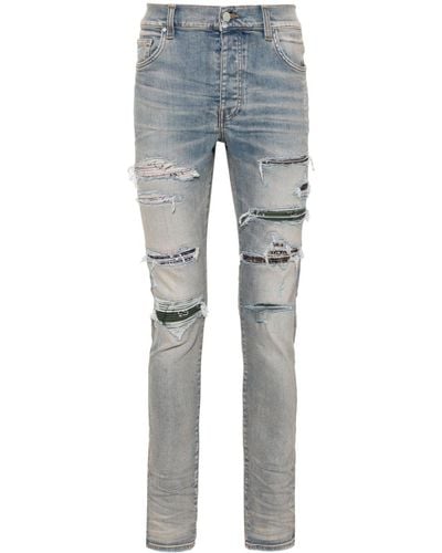 Amiri Thrasher Skinny-Jeans im Distressed-Look - Blau