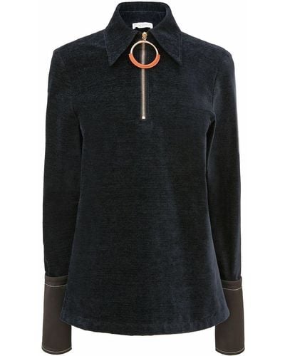JW Anderson Ring-pull Long-sleeve Top - Blue