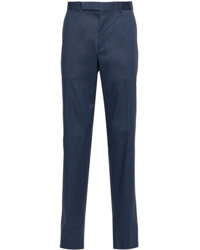 Zegna Stretch-cotton Tailored Pants - Blue
