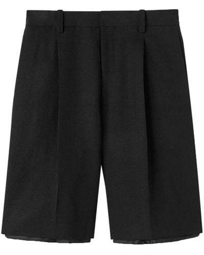Jil Sander Pantalones cortos con dobladillo a capas - Negro
