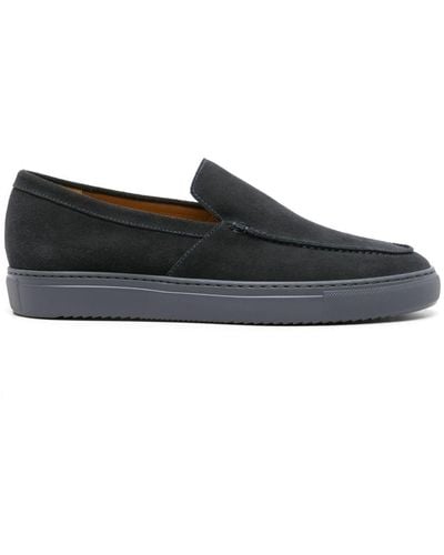 Doucal's Round-toe Suede Loafers - Black