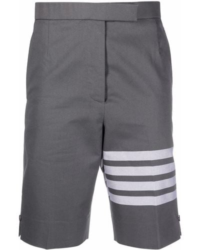 Thom Browne Shorts mit diagonalen Streifen - Grau