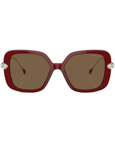 Swarovski Crystal-embellished Butterfly-frame Sunglasses - Brown