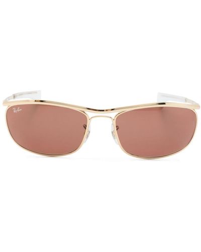 Ray-Ban Olympian I Deluxe Oval-frame Sunglasses - Pink