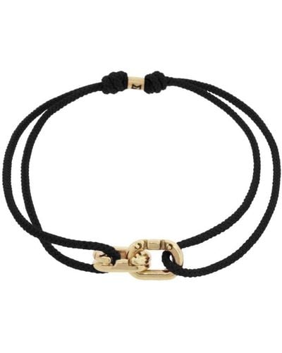 Luis Morais 14kt yellow gold link cord bracelet - Negro