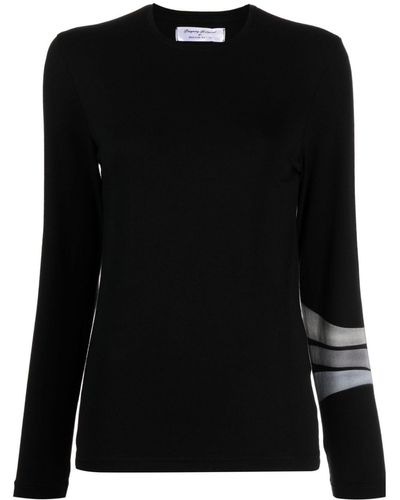 Madison Maison 3 Stripe Long-sleeved T-shirt - Black