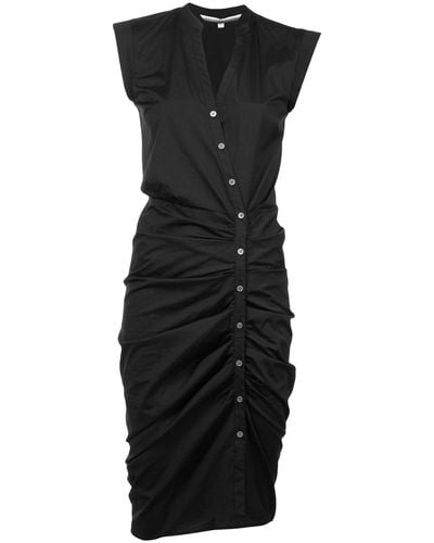 Veronica Beard Ruched Shirt Dress - Zwart