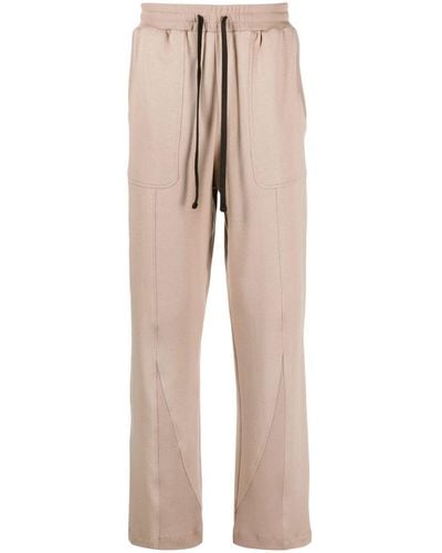 Styland X Notrainproof Drawstring Organic Cotton Track Trousers - Natural