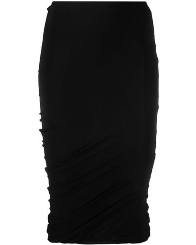 Isabel Marant Juno Ruched Pencil Skirt - Black