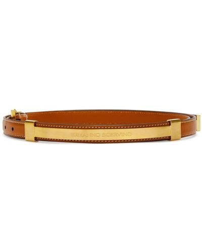 Ermanno Scervino Logo-plaque Leather Belt - Brown
