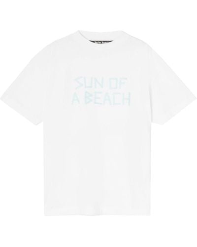 Palm Angels スローガンプリント Tシャツ - ホワイト
