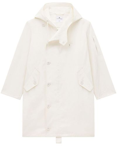 Courreges Stretch-cotton Hooded Parka - White