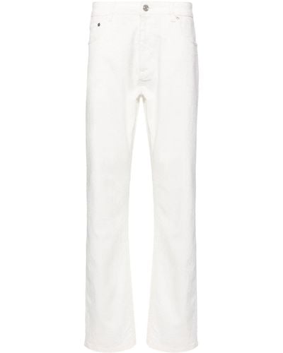 Etro Paisley-jacquard Straight-leg Jeans - White