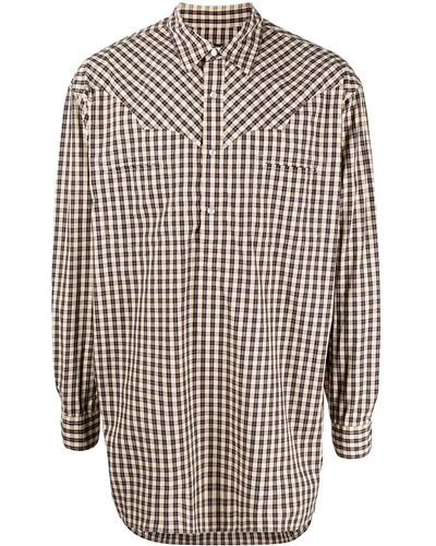 Undercoverism Checked Long-sleeved Shirt - Blue