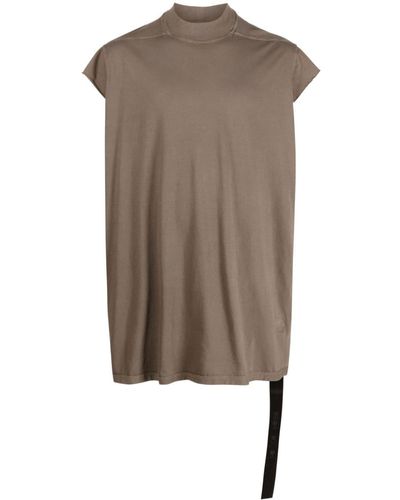 Rick Owens Seam-detailing Sleeveless Shirt - Brown