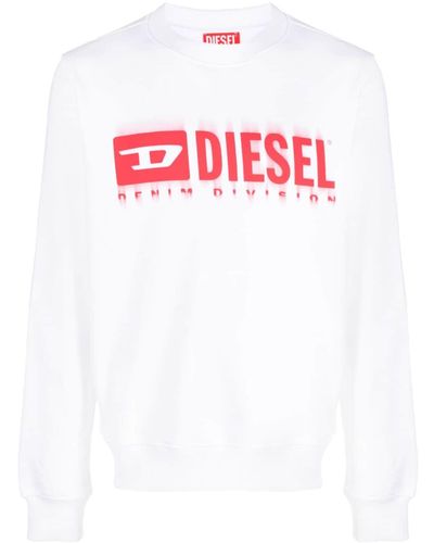 DIESEL Sweatshirt mit Logo-Print - Pink