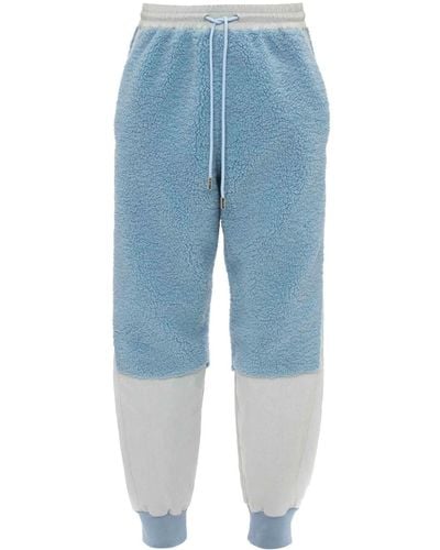 JW Anderson Two-tone Panelled Drawstring Track Pants - Blue