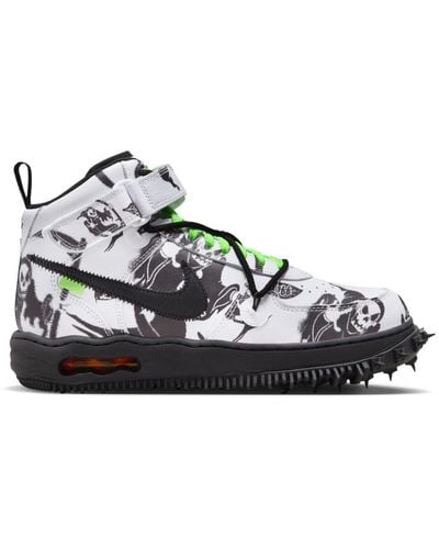 NIKE X OFF-WHITE Air Force 1 Mid Grim Reaper Sneakers - Wit