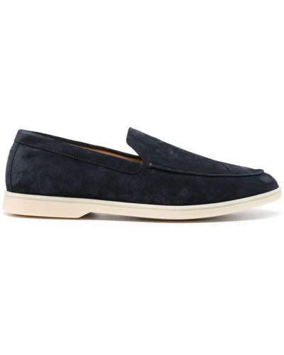 Henderson Logo-embroidered Suede Loafers - Blue