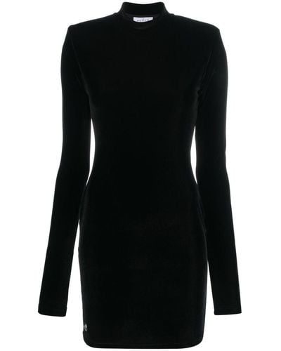 Philipp Plein Fluwelen Mini-jurk - Zwart