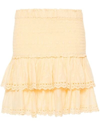 Isabel Marant Tinaomi Cotton Mini Skirt - Natural
