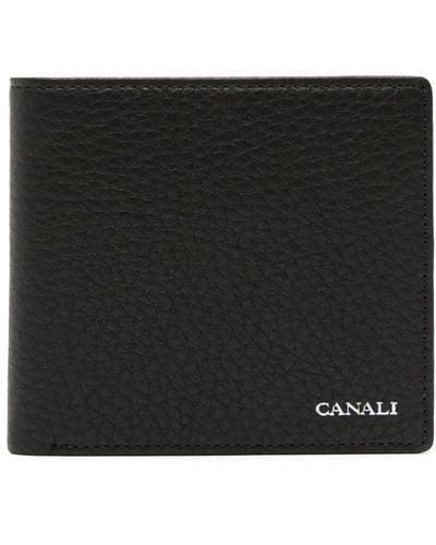 Canali Logo-stamp Bi-fold Wallet - Black