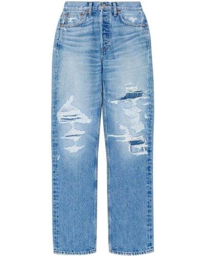 RE/DONE Ruimvallende Jeans - Blauw