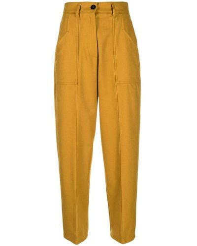 Forte Forte High-waisted Tapered Trousers - Yellow