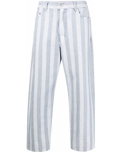 Sunnei Belli Fuori Striped Wide-leg Jeans - Blue