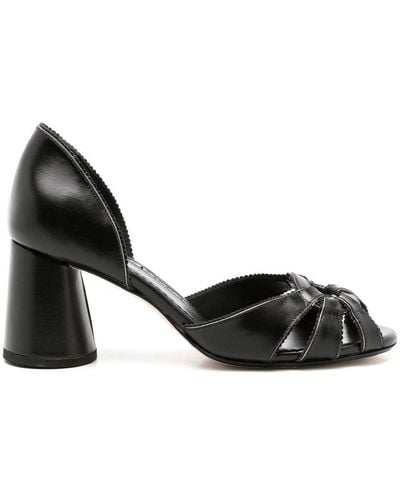 Sarah Chofakian Zapatos Carrie con puntera abierta - Negro