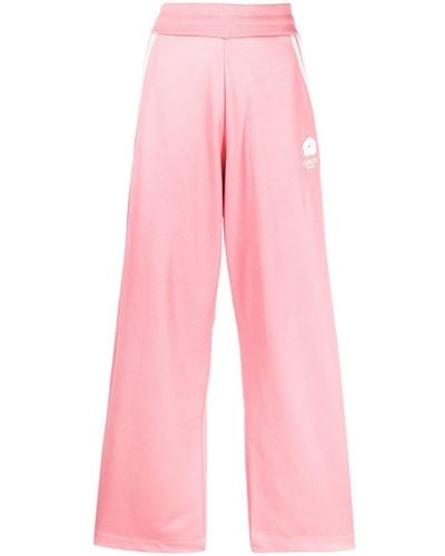 KENZO Joggers With Side Band - Pink