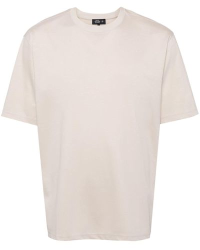MAN ON THE BOON. Glossy Crew-neck Cotton T-shirt - White
