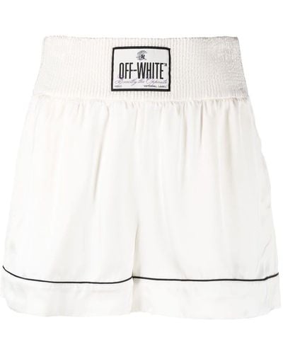 Off-White c/o Virgil Abloh Logo-patch Shorts - White