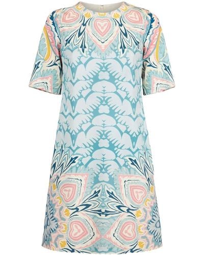 Etro Mini-jurk Met Paisley-print - Blauw